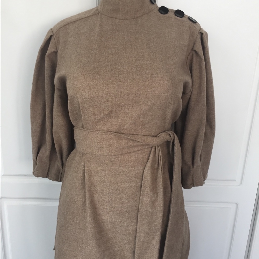 Zara Taupe Belted Top